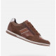 Baskets ou sneakers pour homme de GEOX confortable design en cuir/nubuck Cognac avec lacet +zip RENAN