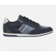 Baskets ou sneakers pour homme de GEOX confortable design en cuir/nubuck Bleu Marine avec lacet +zip RENAN