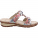 Mules femme Hawaii Fleuries multicolores ARA 27270 -  82 compensées Hightsoft Velcro’s et bijoux