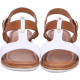 Nu-pieds KRETA CUIR cognac/blanc sandales technologie HighSoft 12-23610-06