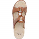 Mules ARA Tampa  12-47210-73 motif cognac whisky talon compensé semelle blanche sport