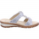 Mules femme Hawaii Argent/Silver ARA 27270-80compensées Hightsoft Velcro’s et bijoux