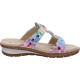 Mule Sandale HAWAII en daim Multicolore à pois, velcro, compensée Hightsoft 12-27232-79