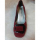 Escarpin Cuir Velours Cerise Rouge PANACHE JB MARTIN Talon de 8cm Femme