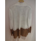 gilet fantaisie - Faber - blanc - bord à bord -