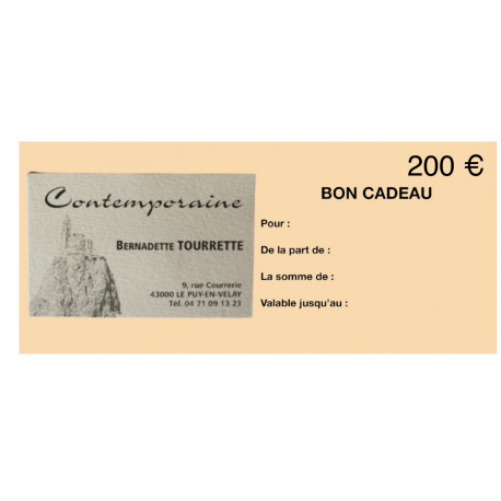 chèque KDO 200 Euros