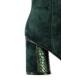 Bottines ville METAMORF'OSE en cuir velours Vert sapin KARATE zip  talon de 7cm talon fantaisie