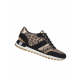 Baskets GEOX en cuir Beige Taupe Rosé métallisé   à lacet TABELYA D02AQA