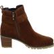 Bottine femme MANTOVA 47371-65 Cuir velours Cognac Hightsoft talon bottier