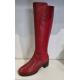 BOTTE cavalière DLSPORT talon 5cm cuir rouge femme TIP TAP référence  6122 zip semelle gomme