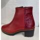 BOTTE cavalière DLSPORT talon 5cm cuir rouge femme TIP TAP référence  6122 zip semelle gomme