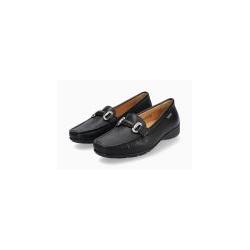 Mocassin noir cuir MEPHISTO avec mors NATALA femme technologie SOFT-AIR