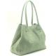 Sac à main ZEN  LOLA  femme ZEEN Cuir Vert Amande façon écaille différents coloris, portée épaule ou main