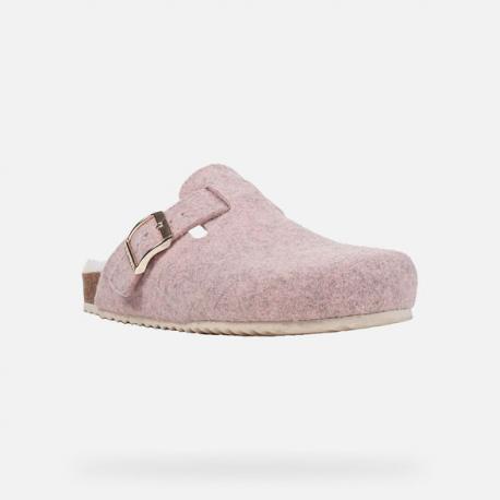 MULES BRIONIA femme D16LSC vieux rose tissus douillet style microfibre Bout fermé