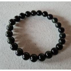 Bracelet OBSIDIENNE DOREE