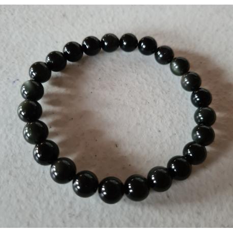 Bracelet OBSIDIENNE DOREE