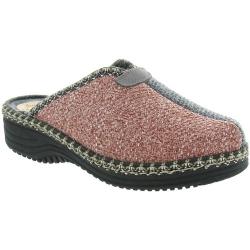 Mule talon compensé 4205 Maison de L’Espadrille Textile Rose, Prune ou Noir