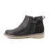 Boots KICKERS NYCCO cuir noir fantaisie Femme zip + élastique