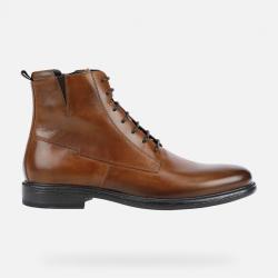 Bottines TERENCE GEOX  homme Cuir Marron Gold U167HH Bottines à lacets, pour un style formel et raffiné.