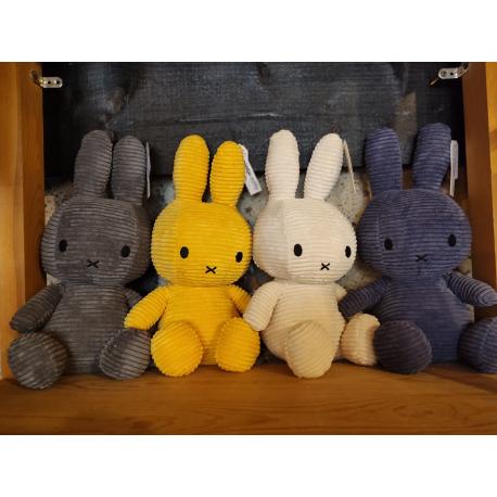 Peluche Miffy Lapin en velours côtelé 24 cm