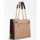 Sac Cabas Guess Zadie Logo 4G Marron clair