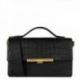 Sac Pochette Lancaster Exotic Croco Lee Noir