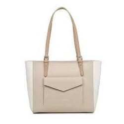 Sac porté Epaule Lancaster Constance Smooth Nude Nacre