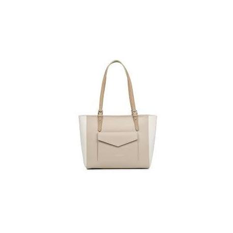 Sac porté Epaule Lancaster Constance Smooth Nude Nacre