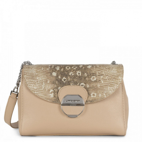 Sac à Bandoulière Lancaster Foulonne Pia Crossbody Nude Iguan