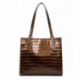 Grand Sac Cabas Lancaster Exotic Croco Irisé Bronze