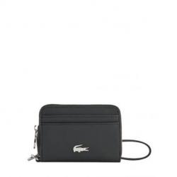 Petit portefeuille Lacoste zippé Daily Classic Noir