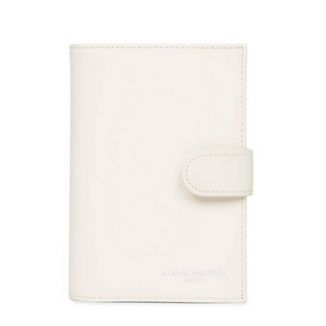 Porte cartes Lancaster Smooth Blanc