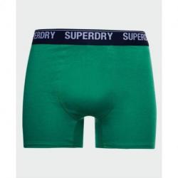 Lot de deux boxers en coton biologique Dual Logo SUPERDRY