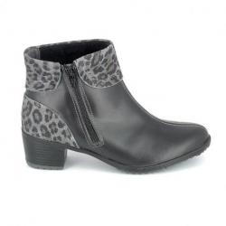 BOISSY Boots Noir Leopard