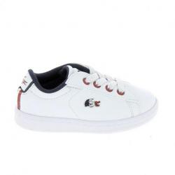 LACOSTE Carnaby Evo BB Blanc Bleu Rouge