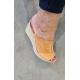 Sabot bout ouvert inte21-968-4 Nubuck Orange Bout Ouvert talon compensé plateau 8cm Maison de L’Espadrille