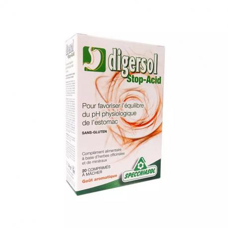 Digersol Stop-Acid - 20 comprimés à mâcher - Specchiasol