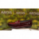 Mocassin de ARCUS plat confortable vernis noir ou bordeaux PERTIN