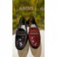 Mocassin de ARCUS plat confortable vernis noir ou bordeaux PERTIN