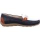 Mocassins ALABAMA  bleu blanc GOLD ARA TRICOLORE FEMME CONFORTABLE MORS DORE