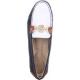 Mocassins ALABAMA  bleu blanc GOLD ARA TRICOLORE FEMME CONFORTABLE MORS DORE