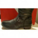 Botte de KICKERS COLDY style motard en cuir noir avec 3 boucles doublure chaude