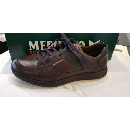 Mephisto basket - chaussures confortables à lacets homme - FRANK cuir dark brown/marine