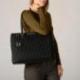 SAC PORTE EPAULE TAOS -BRYA M MAC DOUGLAS NOIR MATELASSE