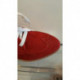 Basket en NUBUCK CUIR ROUGE LACET BLANC SEMELLE CRANTEE BLANCHE DLSPORT fantaisie