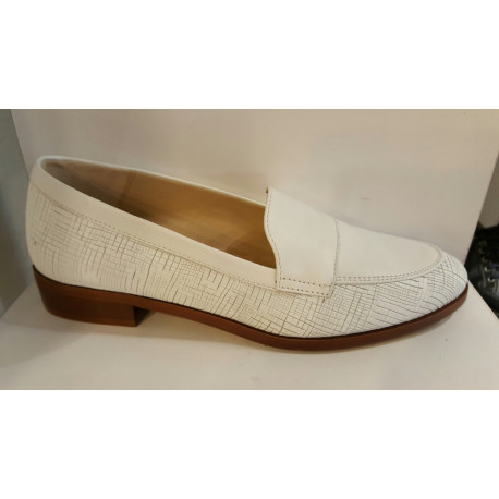 FRAGOLA de JB MARTIN MOCASSIN pour femme  cuir imprimé blanc