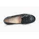 Mocassin  MEPHISTO DIVA Femme Mocassins Cuir vernis noir façon croco, compensée semelle amovible