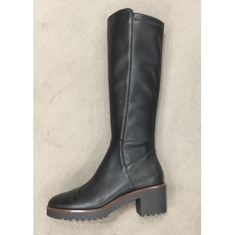 BOTTE cavalière DLSPORT talon 5cm cuir rouge femme TIP TAP référence  6122 zip semelle gomme