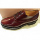 Derbies pour femme de PASCUCCI  bout rond en cuir bordeaux