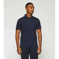 Polo uni manches courtes bleu marine GREGOR